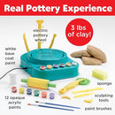 Faber-Castell Pottery Studio - Complete Pottery Wheel and Painting Kit for Beginners, 3 lbs of Sculpting Clay and Tools (Ages 8+) by TinyTreasures Baby Boutique