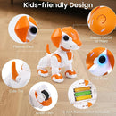 Remote Control Robot Toys Dog for Kids Age 3-8, RC Smart Walking Electronic Pet Dog Toy with Light Eyes, Dancing and Music, Gift Ideas for Toddler Boys and Girls 4 5 6 7 Year Old by TinyTreasures Baby Boutique