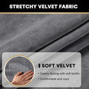 PrinceDeco Velvet Couch Cushion Cover Soft Stretch Cushion Slipcover for Chair Loveseat Sofa Cushion Furniture Protector Seat Cushion Sofa Cover (2 Piece Large Sofa Cushion Covers, Grey) by CozyNest Decor