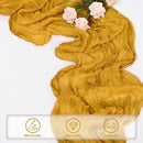 12 Pack Mustard 10FT Cheesecloth Table Runner Rustic Gauze Fabric Cheese Cloth Table Runner for Wedding Bridal Baby Shower Table Decor Boho Sheer Birthday Party Table Decorations 20 x 120 Inch Long by CozyNest Decor