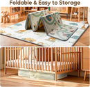 Foldable Baby Play Mat for Floor, PIGLOG 79x71 Extra Large Crawiling Play Mat for Babies, Waterproof & Portable Tummy Time and Non-Toxic Soft Foam Playmat for Infants, Toddlers by TinyTreasures Baby Boutique