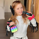 YLL Mini Karaoke Machine with 2 Wireless Microphones, TOP Kids Gifts for Girls Ages 3, 4, 5, 6, 7, 8, 9,10,11,12 +Year Old, 4-12 Years Old Birthday Toy Gift for Girls Boys Party (Black Blue) by TinyTreasures Baby Boutique