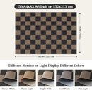 Lahome Checkered Easy Jute Living Room Rugs, 5x7 Black Dining Room Office Rug Farmhouse Washable Carpet, Checkerboard Neutral Non Slip Indoor Outdoor Carpet for Bedroom Entry Patio by CozyNest Decor