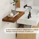 Floating Shelves, 8 Inch Deep Floating Shelves, 24"W x 8"D Wall Shelves Set of 2, Rustic Wood Floating Shelf for Home Decor, Deep Storage Shelves for Kitchen, Bedroom, Living Room, Rustic Brown by CozyNest Decor
