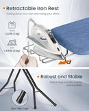 SONGMICS Ironing Board, Foldable Iron Board, Height Adjustable up to 35 Inches, with 4 Layered Cover and Pad, Iron Rest, Hook, Steel X-Legs, for Home, Laundry Room, Dorm, Midnight Blue ULLB001Q01 by CozyNest Decor