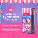 BioSwiss Bandages, Sweet Candies Shaped Self Adhesive Bandage, Latex Free Sterile Wound Care, Fun First Aid Kit Supplies for Kids and Adults, 50 Count by TinyTreasures Baby Boutique