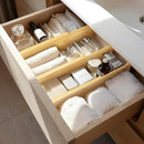 VaeFae 3 Pack Bamboo Drawer Dividers, 4" High Adjustable 16.6" - 21.8" Clothes Drawer Organizers, Expandable Separators for Bedroom/Bathroom/Kitchen/Office Storage by CozyNest Decor