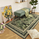 4x6 Rug for Bedroom Impressionist-Style Vintage Washable Rugs Non Slip Low Pile Small Carpet for Bedside Kids Room Office Dining Room, Green by TinyTreasures Baby Boutique