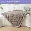 Bigacogo Chunky Knit Throw Blanket for Couch, 40x60 inches, 100% Hand Knitted with Thick Jumbo Chenille Yarn, Cozy Soft Large Rope Knot Cable Crochet Blankets for Sofa Bed Living Room, Taupe by CozyNest Decor