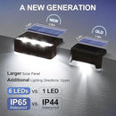 SOLPEX Solar Fence Lights, 6 LEDs Solar Lights Outdoor Waterproof Solar Powered for Deck, Stair, Front Porch, Balcony, Walkway, Garden, Yard, Patio, Pool Decor, IP65 Waterproof (16 Pack, Cold White) by GreenHaven Gardens