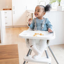 Regalo High Chair with Jelly Bean Seat Pad for Babies and Toddlers, Award Winning Brand, Removable Oversized Tray with Cup Holder, Five Point Harness, White by TinyTreasures Baby Boutique