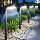 6 Pack Solar Pathway Lights Outdoor, 12 Brighter LED Solar Lights Outdoor Waterproof, Up to 12 Hrs Modern Path Light for Yard Garden Walkway Driveway Lawn, Cool White by CozyNest Decor