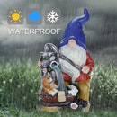 Garden Gnome Statue, Gnome Decoration for Yard with Blue Solar Light, Patio Porch Yard Garden Decor for Outside, Lawn Ornament by GreenHaven Gardens