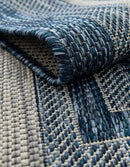 Unique Loom Outdoor Border Collection Area Rug - Soft Border (2' 7" x 4' 1" Hearth Blue/Ivory) by GreenHaven Gardens