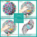 Wind Spinner for Yard and Garden,12in 3D Wind Spinner Mandala Purple Starlight,Wind Spinners Outdoor&Indoor Yard Art Decor,Christmas Decoration,Wind Sculpture Gift for Women/Mother/Men by GreenHaven Gardens