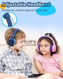 Tronsmart Kids Headphone for School Travel, Foldable Safe Volume 85/93dB, HD Stereo Sound Over-Ear Boys Girls Headphones for Kid, 3.5mm Kids Headphones with Cord for iPad, Kindle, Tablets,KH01(Blue) by TinyTreasures Baby Boutique