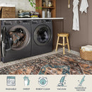 Lahome 2x4 Washable Entryway Runner Rug - Non-Slip Ultra-Thin Stain Resistant Kitchen Rugs, Oriental Print Carpet Runner for Hallway Bedroom Laundry Room by TinyTreasures Baby Boutique