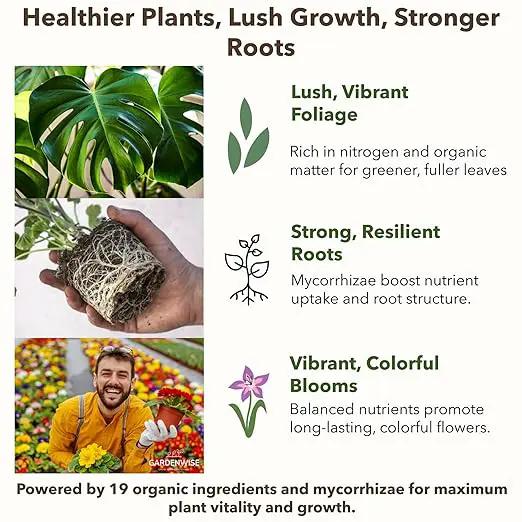 Organic Liquid Plant Food for Indoor Houseplants – All Purpose Fertilizer for Potted Plants, Vegetables, Succulents, Orchids, Roses – Miracle Growth with Mycorrhizae (32 oz), photo 3 of 9