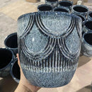 Plant Pots Indoor, Ceramic Planter, 6in Plant Pot, Plant Pots with Drainage Holes and Saucers, Flower Pots for Indoor Plants, Reactive Glaze Blue by GreenHaven Gardens