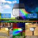 Solar Spot Lights Outdoor Color Changing, [7 Mode/2 Pack] Christmas Landscape Spotlights, Solar Lights Outdoor Waterproof, Solar Led Powered Flood Light for Outside Pathway Yard Garden Walkway by GreenHaven Gardens