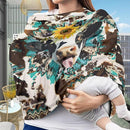 Binienty Brown Cow Sunflower Stretchy Car Seat Covers for Baby Boys Girls Infants,Breathable Babies Stroller Cover Canopies,Baby Shower Gifts by TinyTreasures Baby Boutique