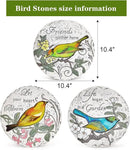 Sungmor 3PC Pretty Garden Stepping Stones, 9.5" Large Concrete Decorative Stones with Beautiful Pattern, Unique Outdoor Lawn Accents, Yard Walkway Flower Bed Wall Shelf Welcome Friends Decorations by CozyNest Decor
