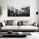 Foggy Forest Wall Art for Living Room,Black and White Pictures for Wall,Tree Wall Decor for Bedroom 20 x 40 Inch by CozyNest Decor