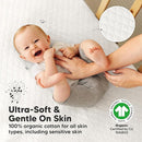 Waterproof Crib Mattress Protector Cover Fitted - 2-Pack Quiet Baby Crib Mattress Pad Sheets, 52" x 28" Soft Quilted Cotton Baby Sheet, Machine Washable, Easy Fit, Durable(Soft White/Mavy) by TinyTreasures Baby Boutique