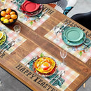Happy Easter Placemats Set of 4 Pink Yellow Blue Buffalo Plaid Truck Eggs Daisy Easter Table Mats Spring Seasonal Linen Place Mat Washable Place Mats for Party Kitchen Dining Outdoor Indoor Decor by CozyNest Decor