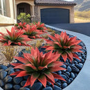 Artificial Agave Plants,Large UV Resistant Fake Agave Planters for Indoor and Outdoor Decorating Artificial Plants for Outdoors Fake Plants 2Pack, 28" Red by CozyNest Decor