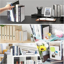 VONDERSO Metal Bookends White, 2 Pairs Metal Bookends Heavy Duty for Shelves Decor Home Office, Unique White Book Ends Supports Anti-Slip for Kids Girls by CozyNest Decor