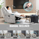 Retro Rocking Recliner Chair, Massage Rocker Recliner Chair with Vibration Massage and Heat, USB and Type-C Ports,360° Swivel Chairs, Living Room, Bedroom, Nursery, RV, Light Grey by TinyTreasures Baby Boutique