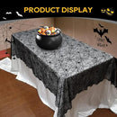 eZAKKA Halloween Table Cloth, Spider Webs Tablecloths Black Tablecloth Lace Fabric Table Cloths Spooky Cover for Rectangle Tables for Parties Gothic Halloween Home Decorations, 60x84 Inch by CozyNest Decor