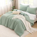 Litanika Comforter Full Size Set Sage Green, 3 Pieces Lightweight Bed Set, Solid Bedding Comforters Sets, Soft All Season Down Alternative Quilt Blanket by CozyNest Decor