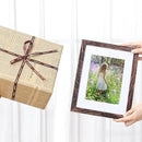 Vittanly 8.5x11 Picture Frames Set of 9, Shatter Resistant Plexiglass, Display 6x8 Pictures with Mat or 8.5x11 without Mat, Photo Frames for Wall or Tabletop, Engineered Wood, Brown by CozyNest Decor