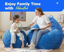 Hobestluk 4.5FT Bean Bag Chair Giant Bean Bag Chair with Filler Included Adult Bean Bag Chairs with Removable Cover for Bedroom Living Room (Jumbo, Blue) by CozyNest Decor