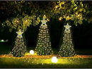3 Pcs Christmas Decorations Star String Lights 3 Size 108/135/162 LED Waterproof String Lights with Christmas Tree Topper Lighting 8 Modes Waterfall Lights for Garden Yard Party, Warm White by GreenHaven Gardens