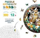 Wooden Puzzles for Adults - 3D Vision Effects Owl Family Wooden Jigsaw Puzzle - Unique Animal Shaped Wood Puzzles Adult - Creative Birthday Gift Family Game (300pcs) by TinyTreasures Baby Boutique