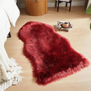AMTOVO Faux Fur Rug, Burgundy Area Rug, Fluffy Sheepskin Rug, Fuzzy Ultra Soft 2 x 4 ft Shag Rugs for Bedroom Sofa Throw Cushion Room Decor, Sheepskin by CozyNest Decor