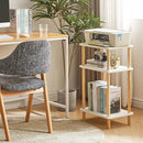 IBUYKE 3-Tier Side Table, Solid Wood Tall End Table with Storage Shelves, Nightstand Bedside Table for Living Room Bedroom Office, No-Tool Assembly, White UWST003W by CozyNest Decor
