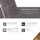 PEGAI Personalized Leather, Passport Holder For Travel | Handmade Passport Wallet Cover Case | Travel Document Holder, Passport Cover for Men, Women, and Family | Pike (Rock Grey) by TinyTreasures Baby Boutique