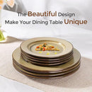 GBHOME Ceramic Dinnerware Sets,12 pcs Embossed Elegant Stoneware Plates and Bowls Sets, Housewarming Wedding Gift | Dishwasher & Microwave Safe | Dishes Set Service for 4 by CozyNest Decor