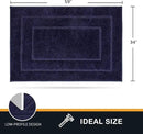 PURRUGS Dirt Trapping Door Mat 34" x 59", Non-Slip/Skid Machine Washable Entryway Area Rug, Dog Doormat, Super Absorbent Welcome Mat for Muddy Wet Shoes and Paws, Navy Blue by CozyNest Decor