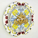 The Gears Clock Wall Clock Italy Collection with Moving Gears (Positano, 24 inch Round) by CozyNest Decor