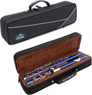 EASTROCK Closed Hole Flutes C 16 Key for Beginner, Kids, Student -Silver Nickel Flute with Case Stand and Cleaning kit (Blue) by TinyTreasures Baby Boutique