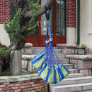 Highwild Hammock Chair Hanging Rope Swing - Max 500 Lbs - Steel Spreader Bar with Anti-Slip Rings - for Any Indoor or Outdoor Spaces (Blue Striped) by GreenHaven Gardens