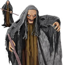 AW Animated Halloween Decorations,Scary Witch with Crutch,5.3FT Life Size Standing Clown,Motion/Sound Activated LED Eyes Creepy Sound,Haunted House Props Party Outdoor Indoor Lawn Yard Patio 2025 by CozyNest Decor