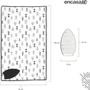 Encasa XO Ironing Mat/Pad (Large 48"x28") with 3mm Padding & Silicone Iron Rest for Steam Pressing on Tabletop or Bed - Heat Resistant, Portable, Quilting & Travel Blanket - Black Arrow by CozyNest Decor