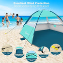 COMMOUDS Beach Tent Sun Shade for 3/4-5/6-7/8-10 Person, UPF 50+ Beach Sun Shelter Canopy Tent, Lightweight, Easy Set Up and Carry by TinyTreasures Baby Boutique