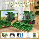 Remote Control Combine Harvester Tractor Toy with Corn Head, RC Tractor Toys for Kids 3+, Light/Spray/Sound/1/24 Scale, Farm Toy Combine Harvester for Kids, Christmas Birthday Gift 2025 by GreenHaven Gardens